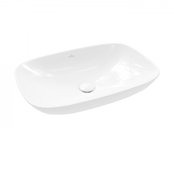Villeroy & Boch Loop & Friends Aufsatzwaschbecken, 620 x 420 x 150 mm, Weiß Alpin CeramicPlus, mit Ü