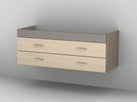 Sanipa Sanipa Waschtischunterschrank mit Auszügen (2morrow) MM75112, Esche Natural-Touch 435,0x1150,0x440,0