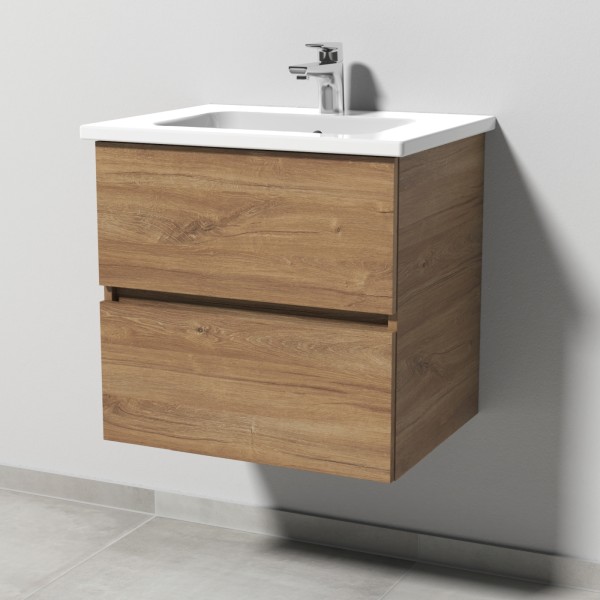 Sanipa Solo One Keramik-Set Euphoria Waschtisch-Set, Eiche-Kansas