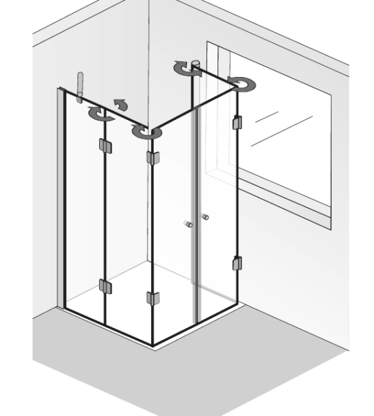 HSK Aperto Fensterlösung, 5-teilig, faltbar