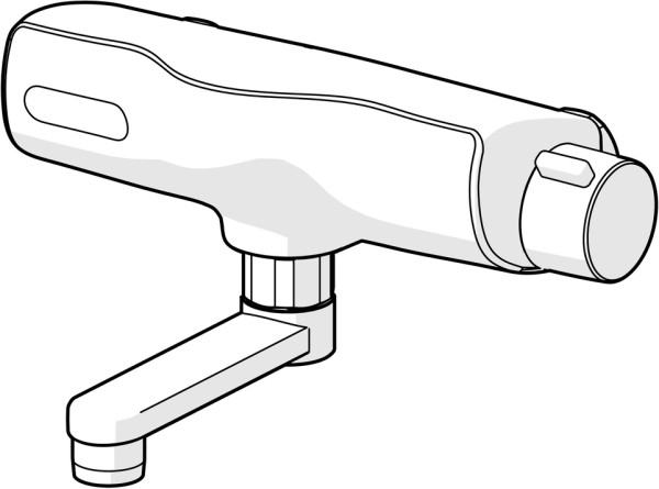 Hansa Waschtisch-Elektronik-Wand-Batterie, Hansaelectra 6446, Batterie, verchr., 64462201