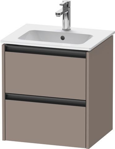 Duravit Ketho.2 Waschtischunterbau wandhängend Basalt Matt 510x420x549 mm - K25261043430000
