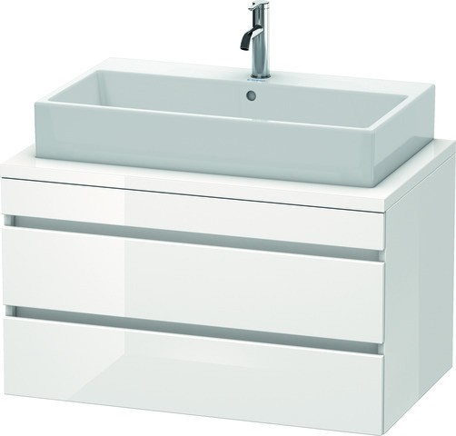 Duravit DuraStyle Konsolenwaschtischunterbau wandhängend Nussbaum & Weiß Matt 900x548x512 mm - DS531