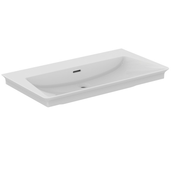 Ideal Standard Möbelwaschtisch La Dolce Vita 860 mm ohne Hahnloch mit Überlauf Weiss m.IP, E2701MA