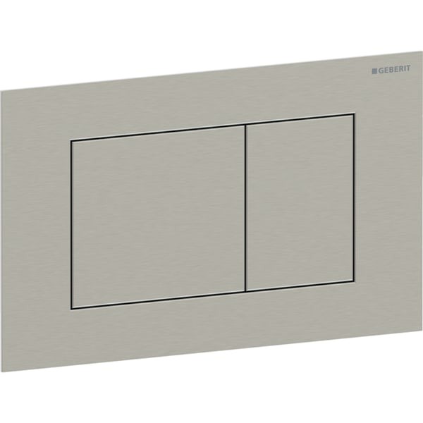 Geberit Sigma40 Betätigungsplatte, eckig, 2-Mengen-Spülung: Platte, Taste: nickel, 115629ID1