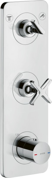 Hansgrohe Thermostatmodul Unterputz Axor Citterio E Fertigset 2 Verbraucher chrom, 36703000 , 367030