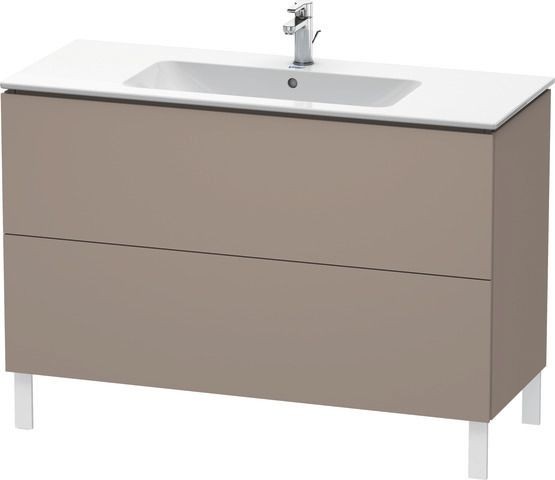 Duravit L-Cube Waschtischunterbau bodenstehend Basalt Matt 1220x481x704 mm - LC662804343