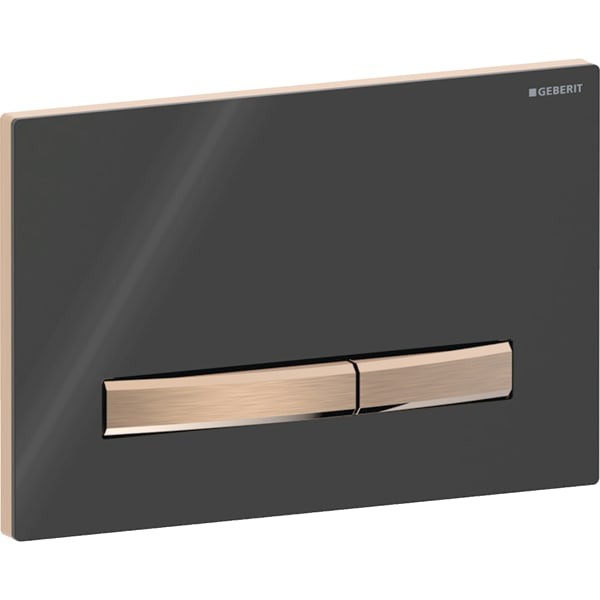 Geberit Betätigungsplatte Sigma50, für 2-Mengen-Spülung rotgold, schwarz, 115670DW2