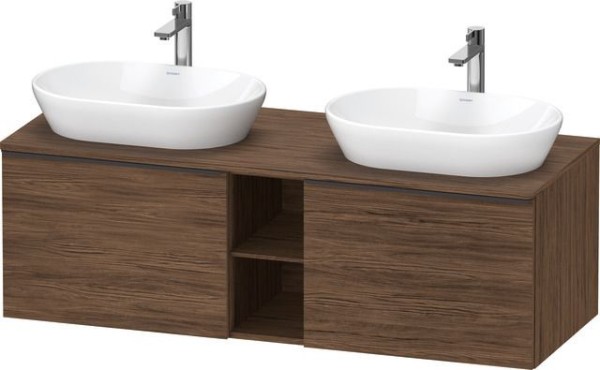 Duravit D-Neo Konsolenwaschtischunterbau wandhängend Nussbaum dunkel Matt 1400x550x459 mm - DE4950BB