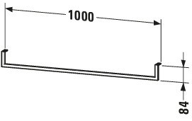 Duravit Handtuchhalter Chrom Hochglanz 1000x14x84 mm - UV998600000