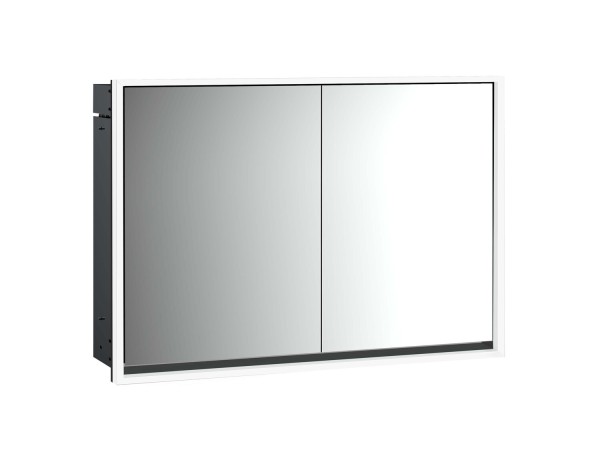 emco LED-Lichtspiegelschrank Loft Unterputz, 1000 mm, 2-türig schwarz, 979813313