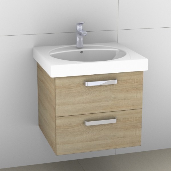 Artiqua 413 Waschtischunterschrank für Preciosa 253200, 253220 Castello Eiche quer NB, 413-WU2L-K35-