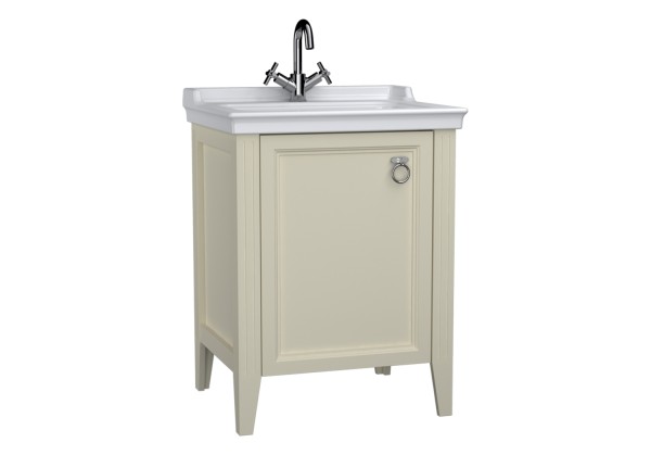 VitrA Valarte Set 65 cm Möbelwaschtisch + Waschtischunterschrank 1 Tür Türanschlag links Matt,62152