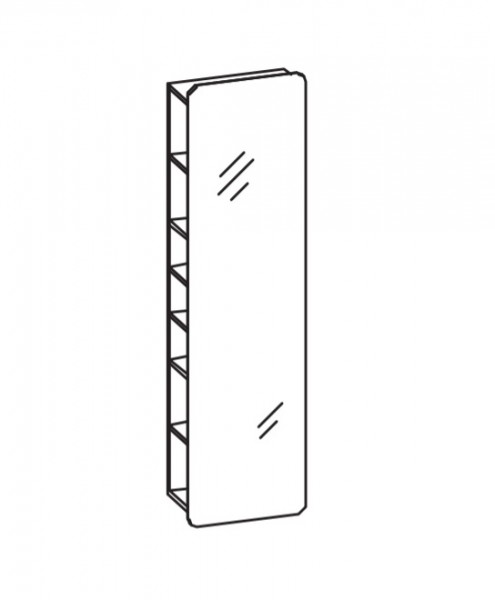Artiqua 400 Spiegelregal, Oxid Hellgrau quer, 400-HSR-1-45-721