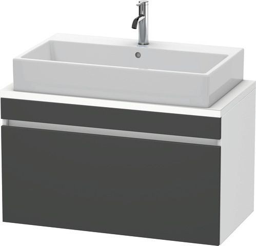 Duravit DuraStyle Konsolenwaschtischunterbau wandhängend Graphit & Weiß Matt 900x478x512 mm - DS5303