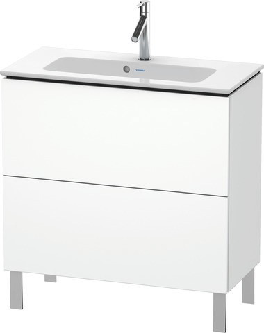 Duravit L-Cube Waschtischunterbau bodenstehend Weiß Matt 820x391x704 mm - LC6674018180A00