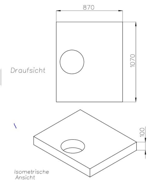 Neuesbad Wannenträger für Hoesch Muna 1200x700x15