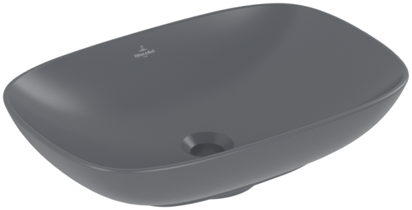 Villeroy & Boch Aufsatzwaschbecken Loop & Friends 4A4 901 560x380x150mm Graphite CeramicPlus, 4A4901