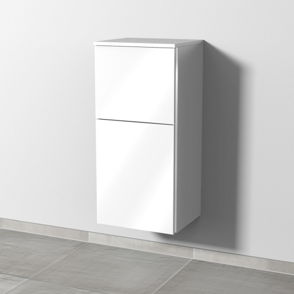 Sanipa 3way Mittelschrank mit 1 Tür und 1 Auszug, Weiß-Glanz, BS12878