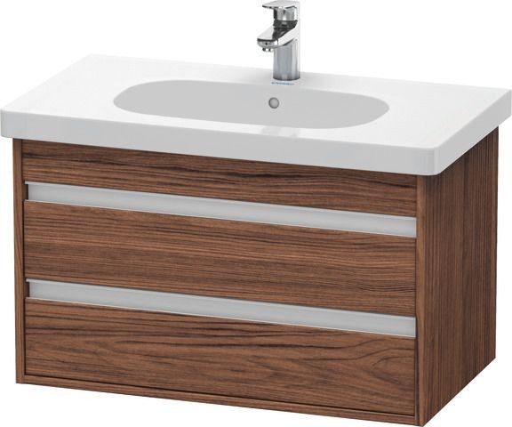 Duravit Ketho Waschtischunterbau wandhängend Nussbaum dunkel Matt 800x455x480 mm - KT664702121