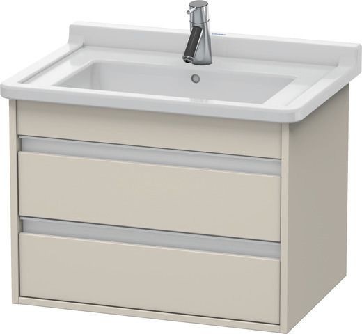 Duravit Ketho Waschtischunterbau wandhängend Taupe Matt 650x455x480 mm - KT664309191