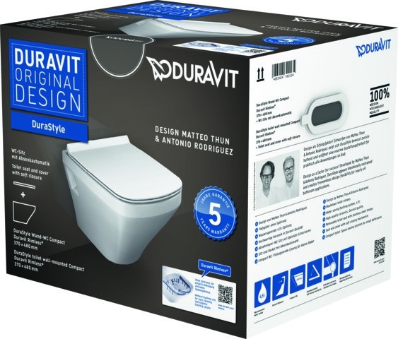 Duravit DuraStyle WC-Set wandhängend 370x480x398 mm - 45710900A1