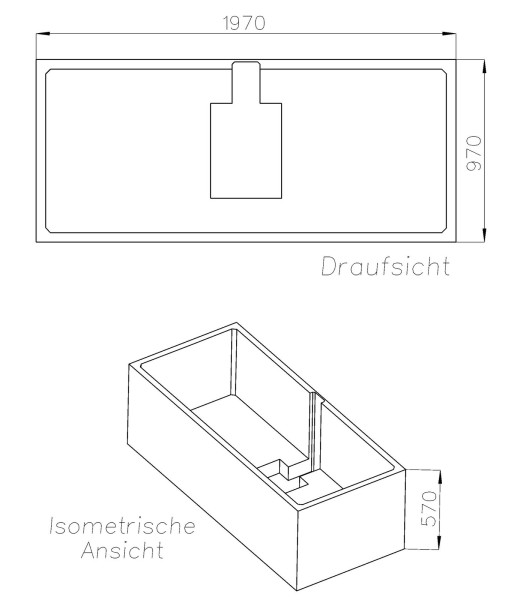 Neuesbad Wannenträger für Kaldewei Cono Duo Nr.735 200x100