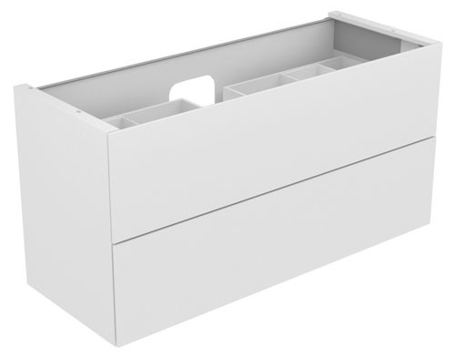 Keuco Waschtischunterschrank Edition 11 31362, 2 Front-Auszüge cashmere/Glas cashmere satiniert, 313