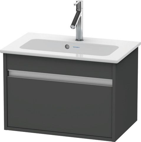 Duravit Ketho Waschtischunterbau wandhängend Graphit Matt 600x385x410 mm - KT642204949