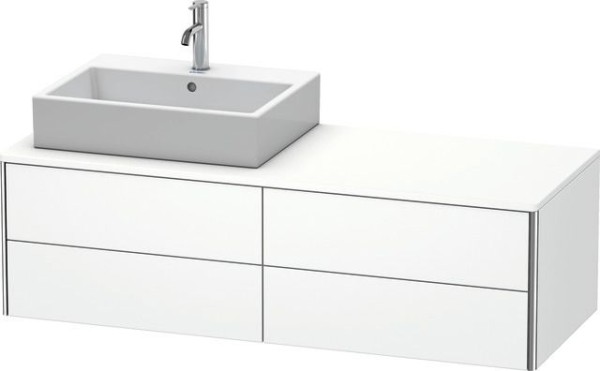 Duravit XSquare Konsolenwaschtischunterbau wandhängend Weiß Supermatt 1400x548x400 mm - XS4913L8484