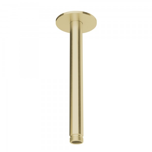 Herzbach spa ix pvd deckenarm 200 rosette 70 rund brass, Brass Steel, 21.964820.1.41