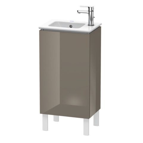 Duravit L-Cube Waschtischunterbau bodenstehend Flanell Grau Hochglanz 420x294x704 mm - LC6273R8989