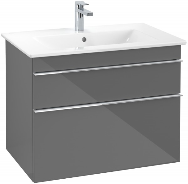 Villeroy & Boch Waschtischunterschrank Venticello A92501FP, B:753, H:590, T:502mm, Glossy Grey