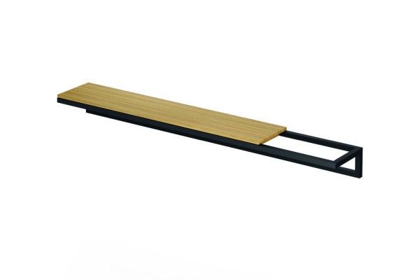 Bette Access. Handtuchhalter Lux Shape, 60x12x7 cm schwarz Feinstruktur matt, Q031-815