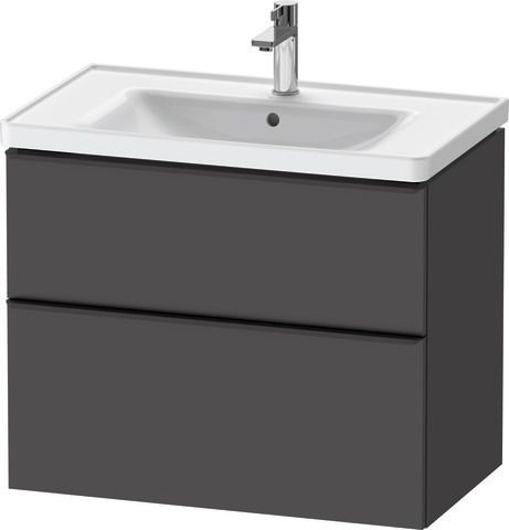 Duravit D-Neo Waschtischunterbau wandhängend Graphit Matt 784x452x625 mm - DE43550BD490000