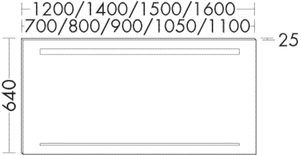 Burgbad Leuchtspiegel Sys30 PG1 Aqua 640x1050x25 Sys30 PG1 Aqua, SIHH105320