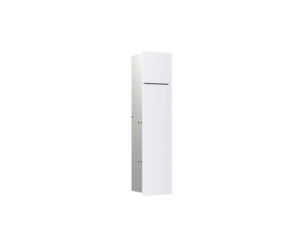 emco WC-Modul asis pure mit Glasfront Türanschlag links, Unterputz, 730mm, alpinweiss matt, 97552840