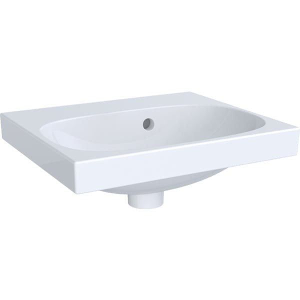 Geberit Acanto Handwaschbecken: 45x17x38cm, weiß, Hahnloch=ohne, Überlauf=sichtbar, 504636011