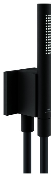 GROHE Handbrause-Set Rainshower Aqua Stick, 105006 2 Stahl 9,5 l/min phantom black, 105006KF00