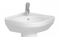VitrA Eck-Handwaschbecken VitrA Eck-Handwaschbecken VitrA S50 400, x 400 mm 1 Hahnloch mittig weiss, 5306L003-0991