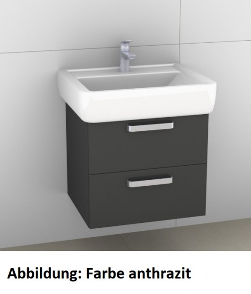 Artiqua 413 Waschtischunterschrank für Renova Plan 222261, 222262 Oxid Hellgrau quer, 413-WU2L-K57-7