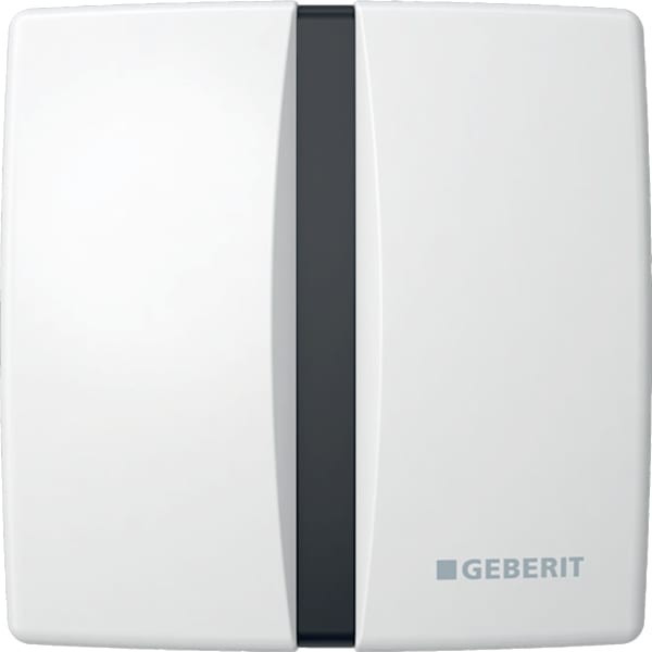 Geberit Urinal-Steuerung mit elektronischer Spülauslösung Batterie Abdeckplatte Zink-DG Basic weiß,