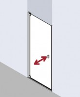 Preview: Kermi Pendeltür Raya 1WL Preview: Kermi Pendeltür Raya 1WL 1030x2000, silber hochglanz, ESG klar, RA1WL10320VAK