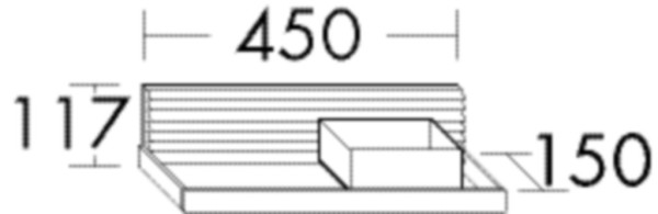 Burgbad Wandboard Fiumo 117x450x150 Eisblau Softmatt, ACDX045F3957