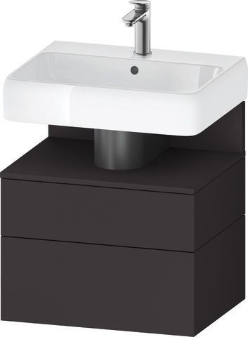 Duravit Qatego Waschtischunterbau wandhängend Graphit Supermatt 590x470x590 mm - QA4393080800000