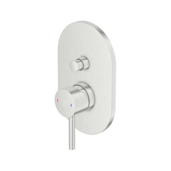 Steinberg Serie 100 Wannenarmatur Unterputz, mit Umsteller, brushed nickel, 100 2103 3 BN