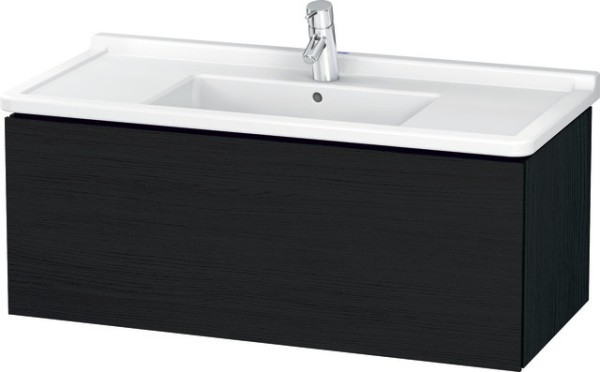 Duravit L-Cube Waschtischunterbau wandhängend Eiche Schwarz Matt 1020x469x408 mm - LC616601616