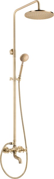 Neuesbad Serie 400 Duschsystem mit Wannenarmatur, Oberfläche: messing