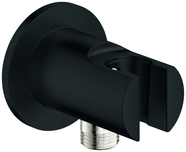 GROHE Wandanschlussbogen Tempesta 28628_1 mit Brausehalter matt black, 286282431