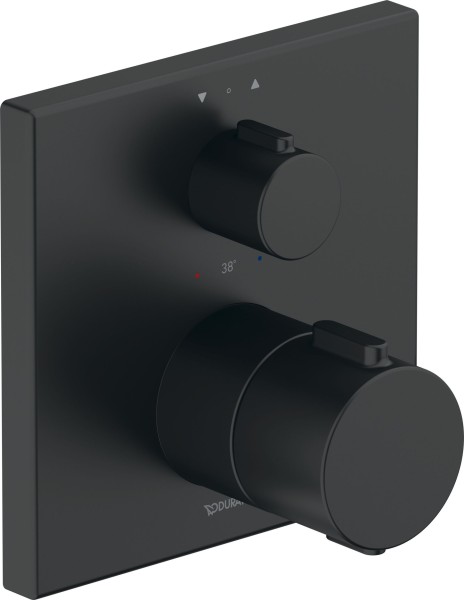 Duravit Thermostatarmaturen Thermostat Unterputz, 2 Verbraucher Schwarz Matt 150x94x150 mm - TH42000